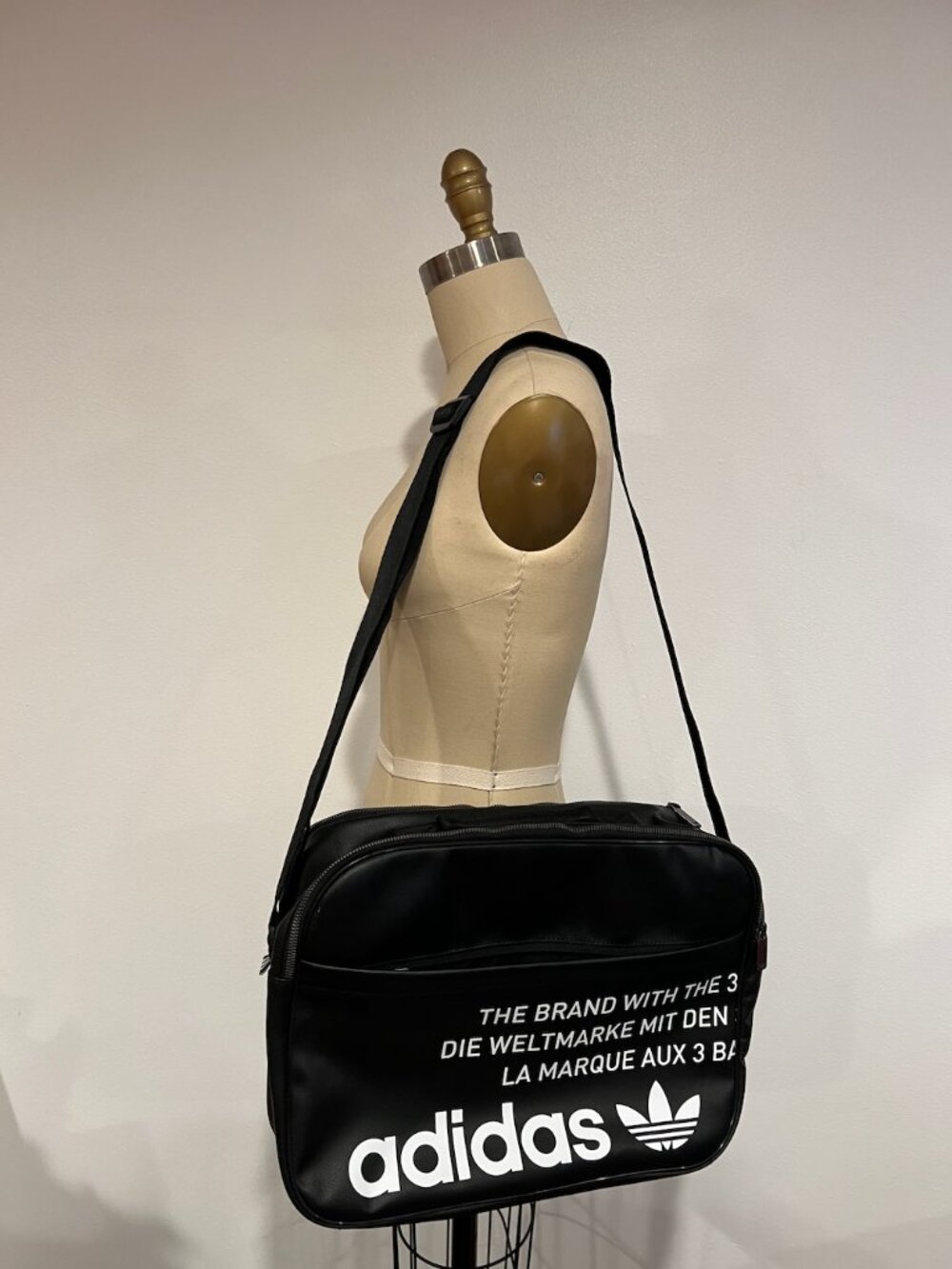 Adidas Originals Black Trefoil Crossbody Shoulder Bag